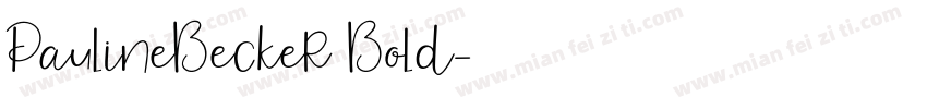 PaulineBecker Bold字体转换